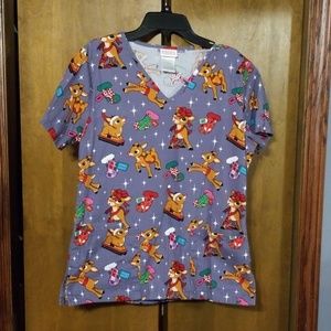 3 for 20- Womens Rudolph Scrub Top